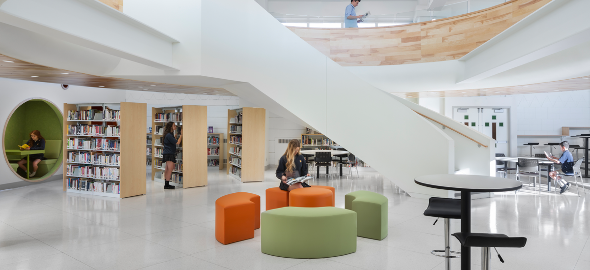 View of an interior library space.