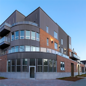 Outside view of Z6 Urban Lofts located on Booth Street in Ottawa, containing 26 residential condominium apartments in various sizes to provide a range of occupancy and income types.