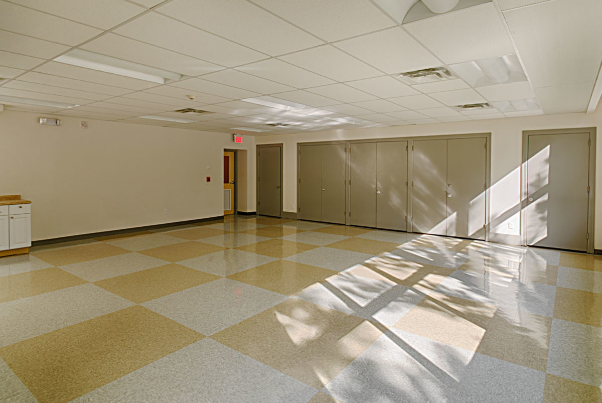 St. George’s Church, interior meeting room.